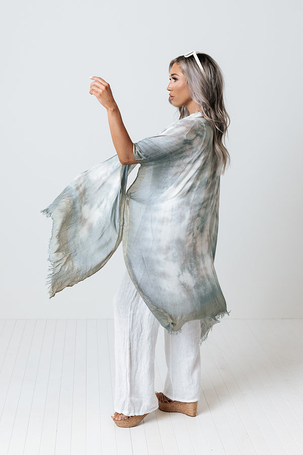 Seaside Shimmer Tie Dye Overlay In Airy Blue