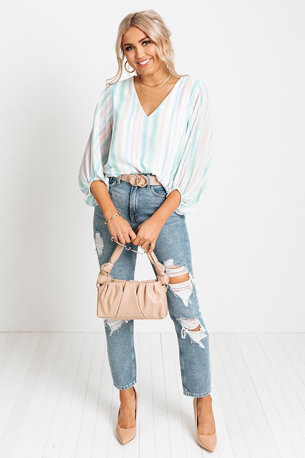 Charming Intuition Watercolor Shift Top
