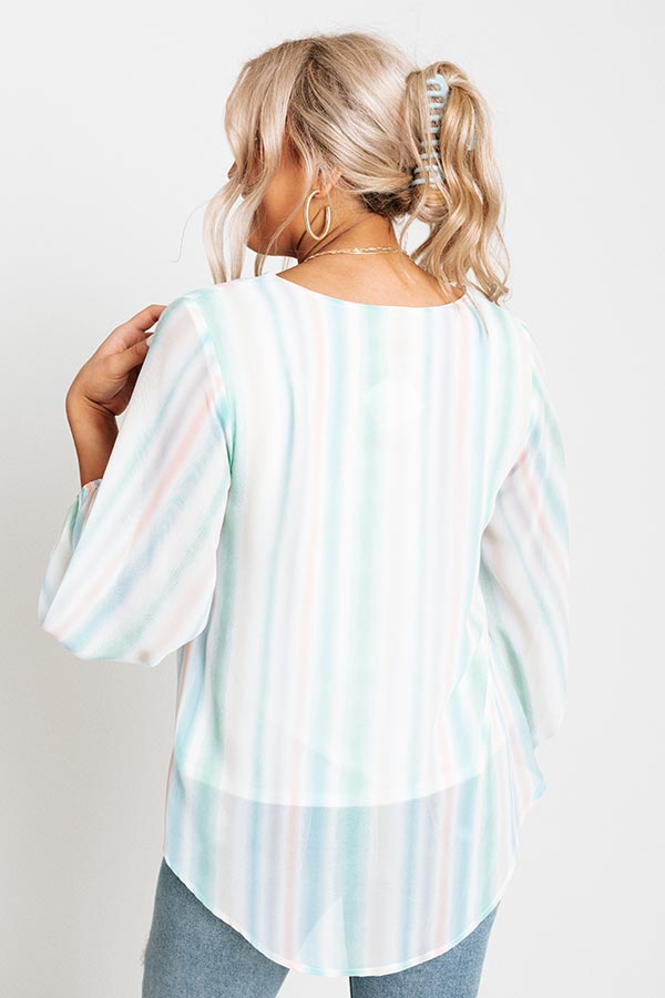 Charming Intuition Watercolor Shift Top