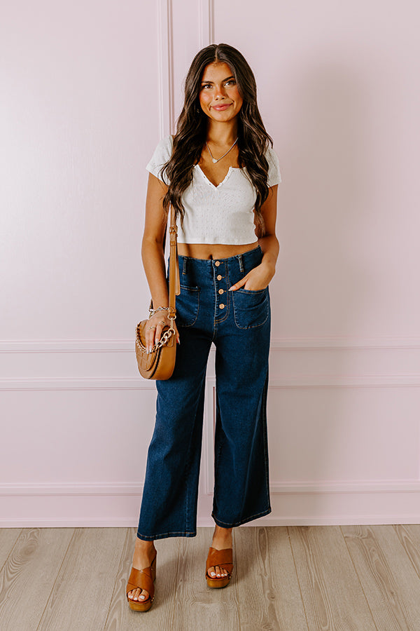 Firefly Evening Crop Top In White