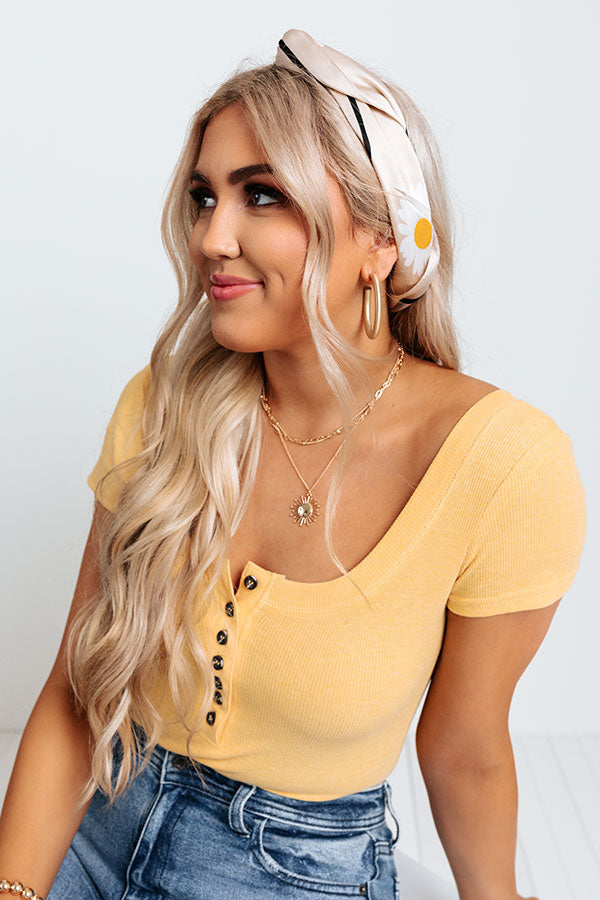 Daisy Fields Hair Scarf in Champagne