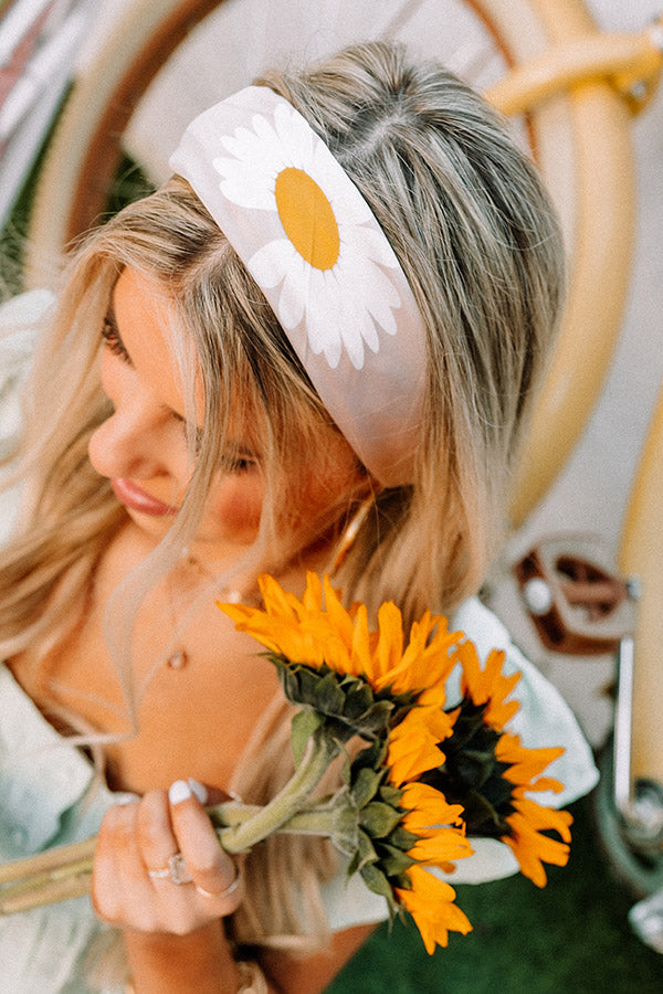 Daisy Fields Hair Scarf in Champagne