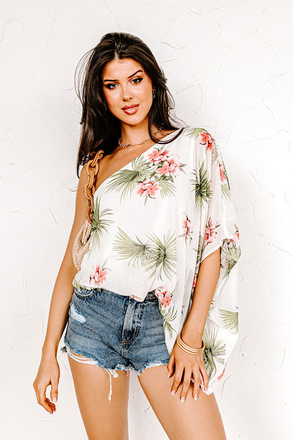 Postcard From Palm Springs Top In White