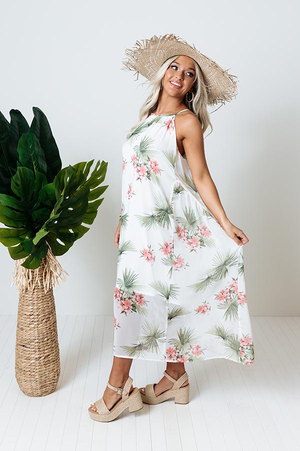 Parisian Countryside Floral Maxi Dress