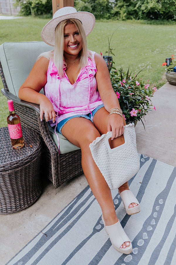 Sweet On Summer Tie Dye Shift Top in Pink Curves