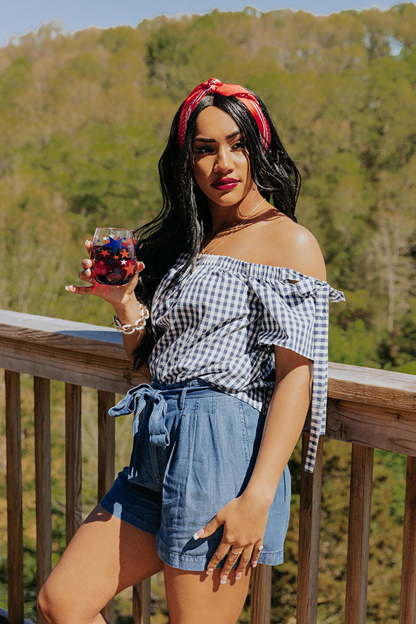 The Raddison High Waist Chambray Shorts