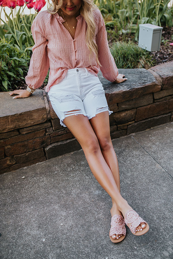 KanCan The Wilson High Waist Distressed Shorts