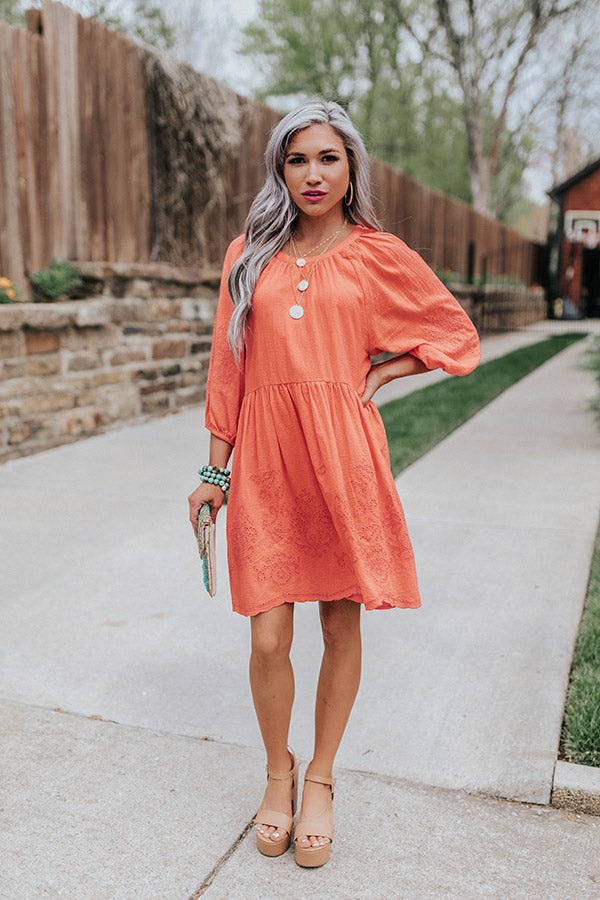 Tulip Twirls Embroidered Shift Dress Tulip Twirls Embroidered Shift Dress
