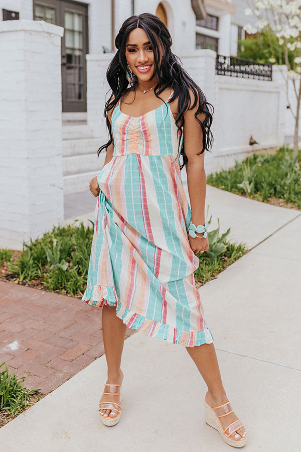 Eyes On Paradise Stripe Midi