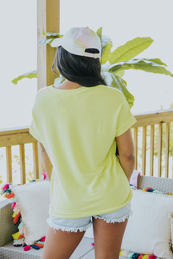 Simple Euphoria Shift Tee In Neon Yellow