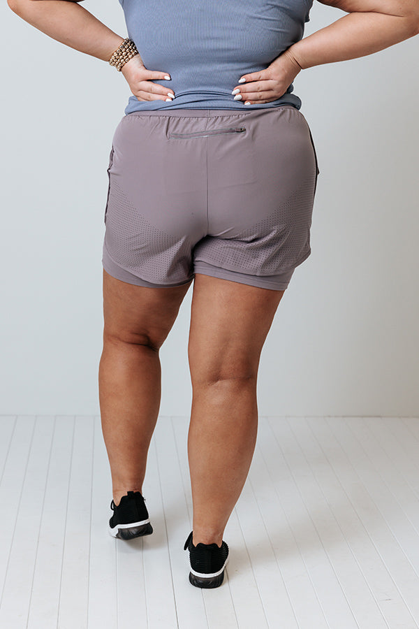 Light Jog Shorts In Heirloom Lilac Curves