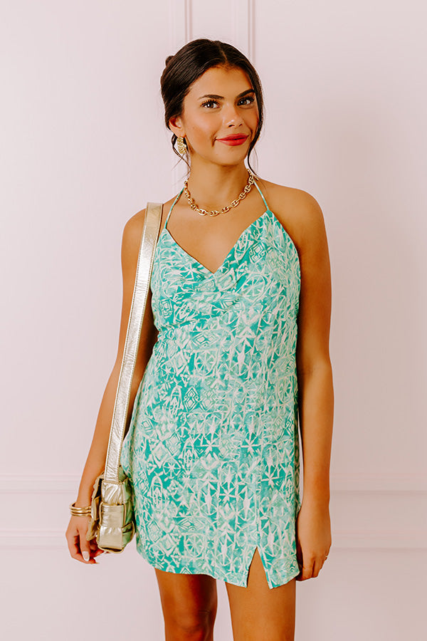 Tulum Love Shift Dress In Green