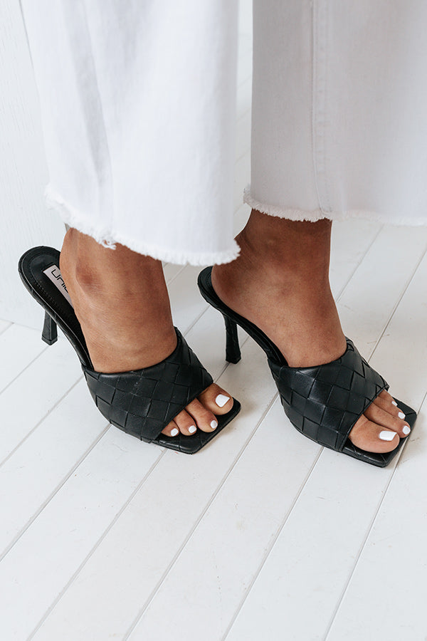 The Nirvana Faux Leather Heel In Black