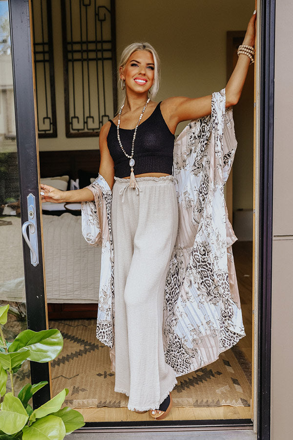 The Banks High Waist Linen-Blend Pants In Birch