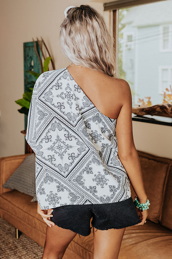 Revolutionary Style Paisley Top in White
