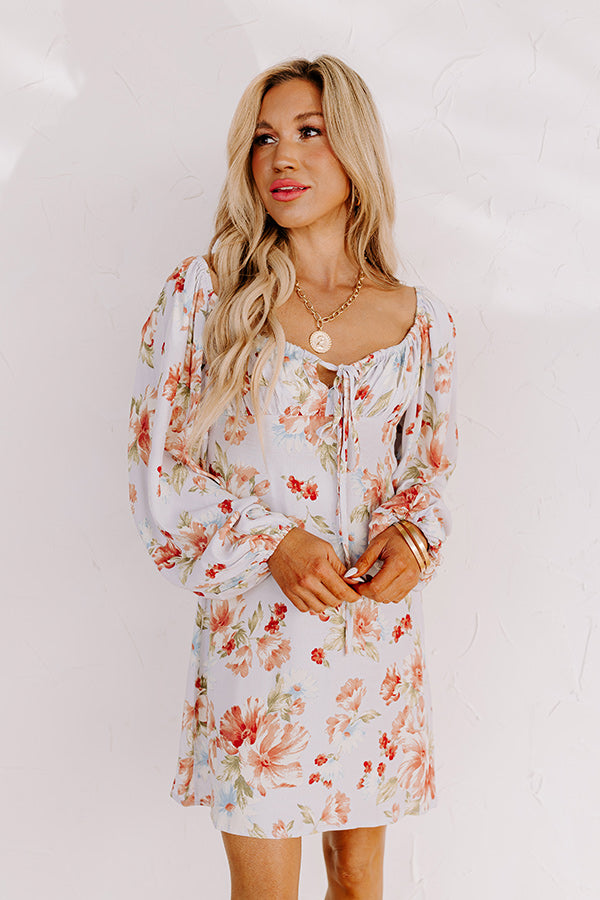 Slowly Falling For You Floral Dress