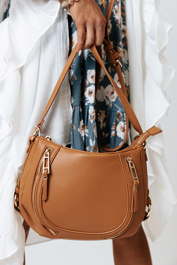 Adventure In The Air Faux Leather Crossbody In Brown
