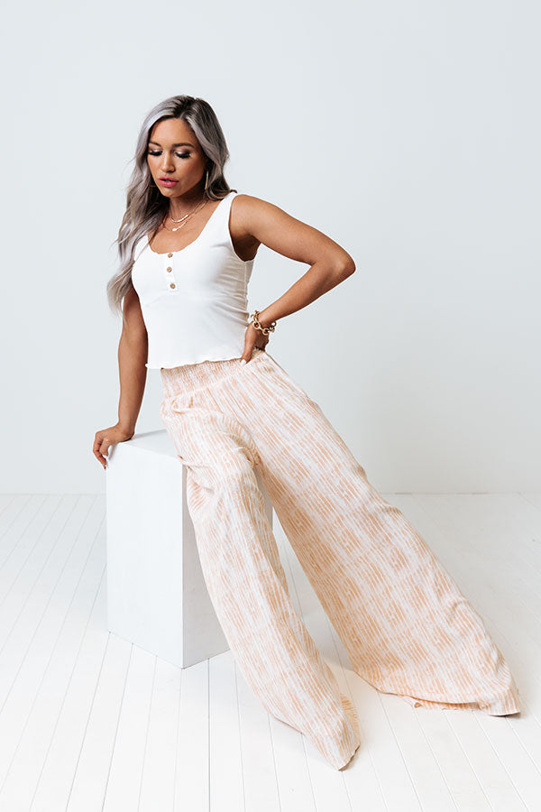 Malibu Cruise Stripe Pants In Peach
