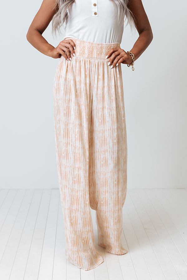 Malibu Cruise Stripe Pants In Peach