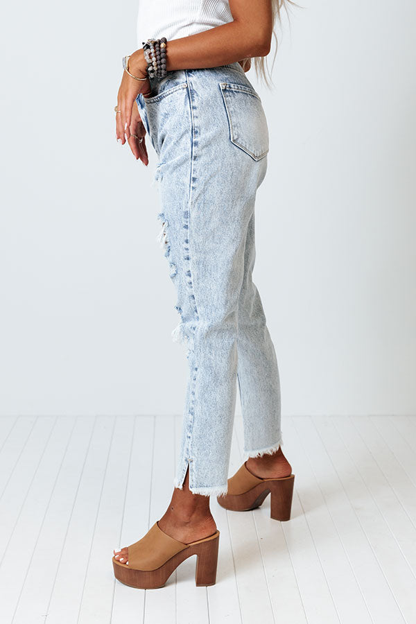 KanCan The Declan High Waist Mom Jean In Light Acid Wash