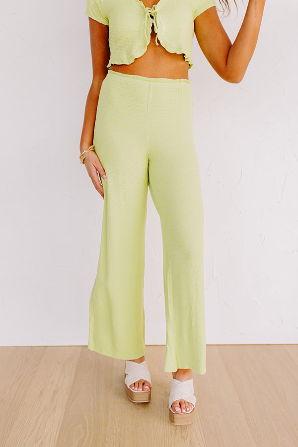 Isla High Waist Pants in Lime