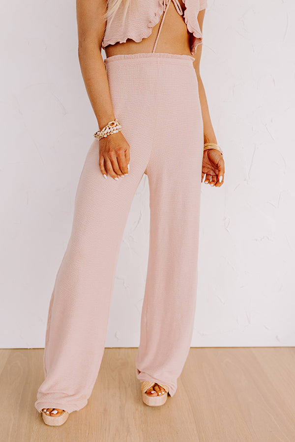 Isla High Waist Pants in Blush