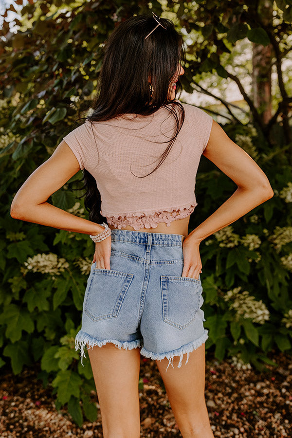 Wharf Crop Top in Blush