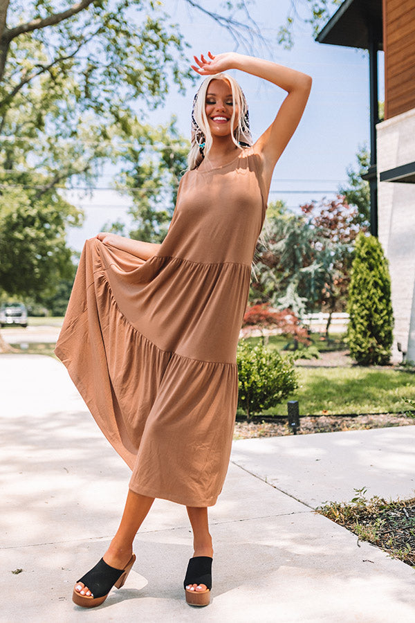 Mindfulness Midi Dress In Mocha