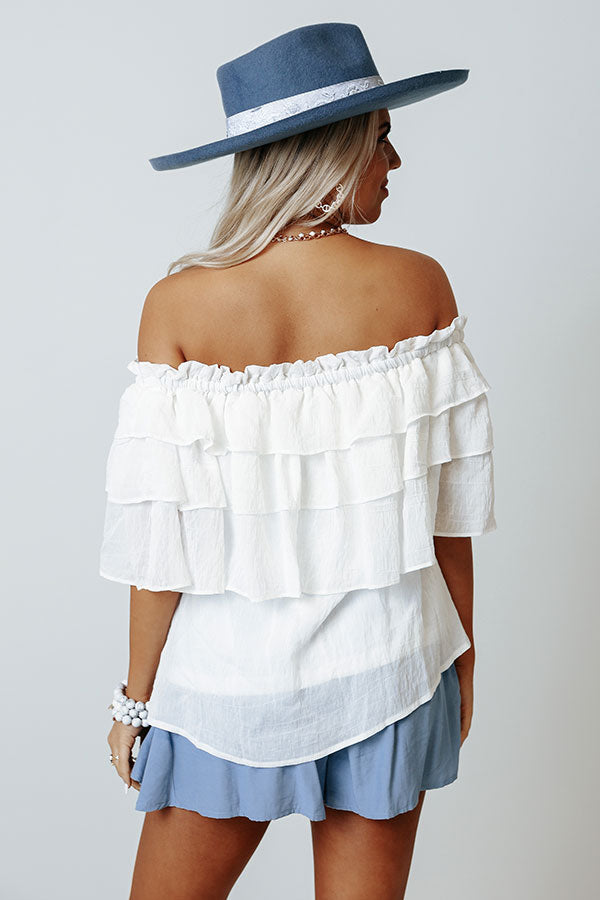 Hamptons Summer Ruffle Top