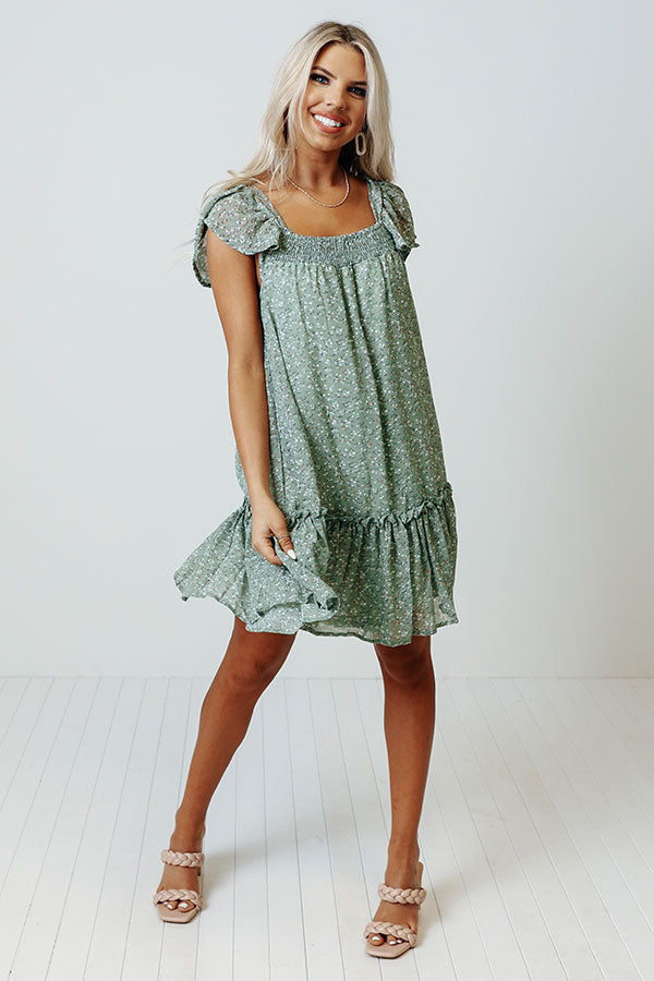 Parade Pretty Shift Dress In Sage