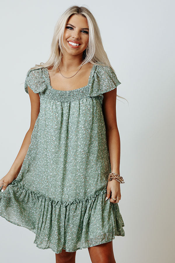 Parade Pretty Shift Dress In Sage