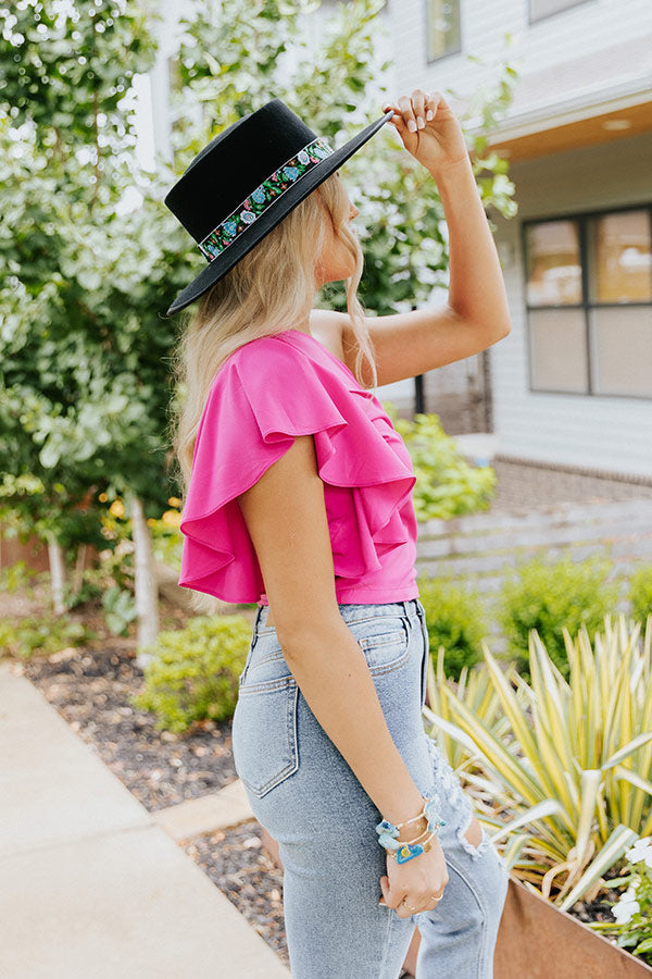 Renowned Love Shift Top In Fuchsia