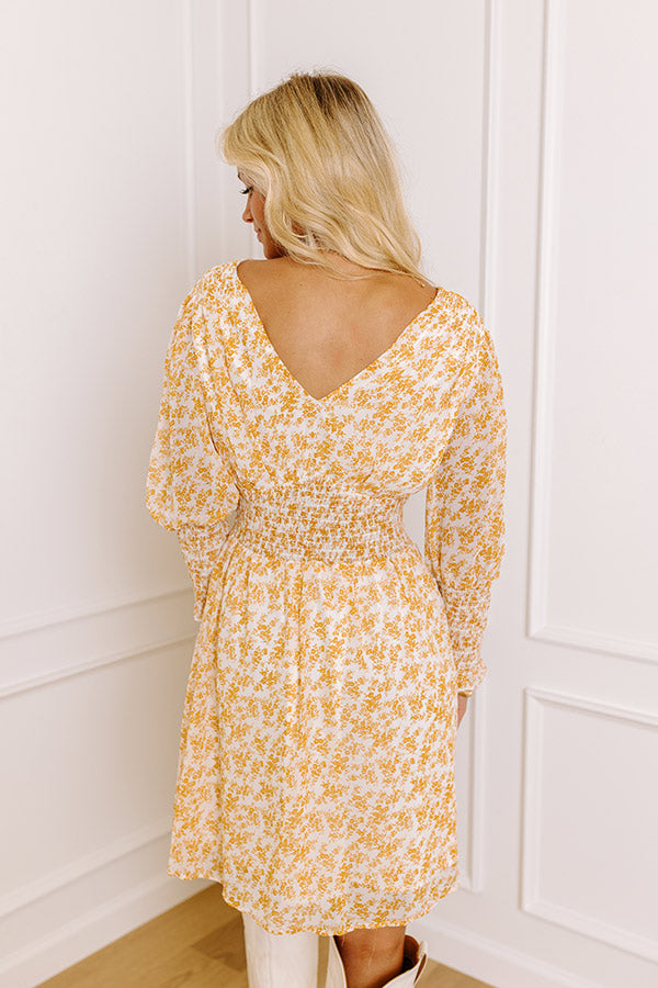 Sweet And Sunny Floral Dress