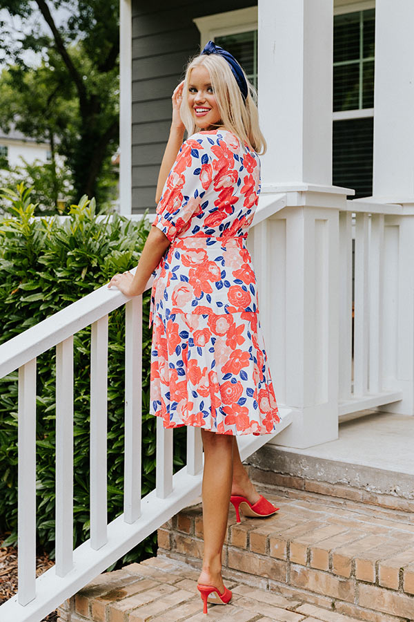 Hopeful Love Floral Wrap Dress
