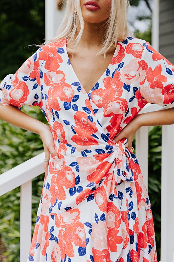 Hopeful Love Floral Wrap Dress
