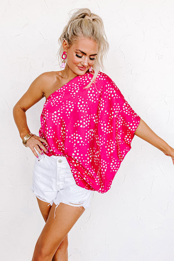 Definitely Dreamy Shift Top In Hot Pink