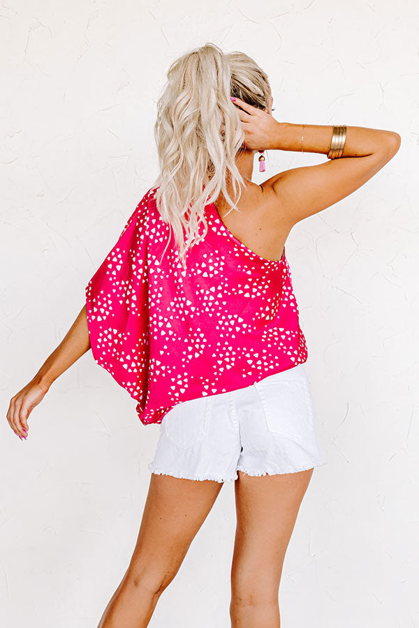 Definitely Dreamy Shift Top In Hot Pink
