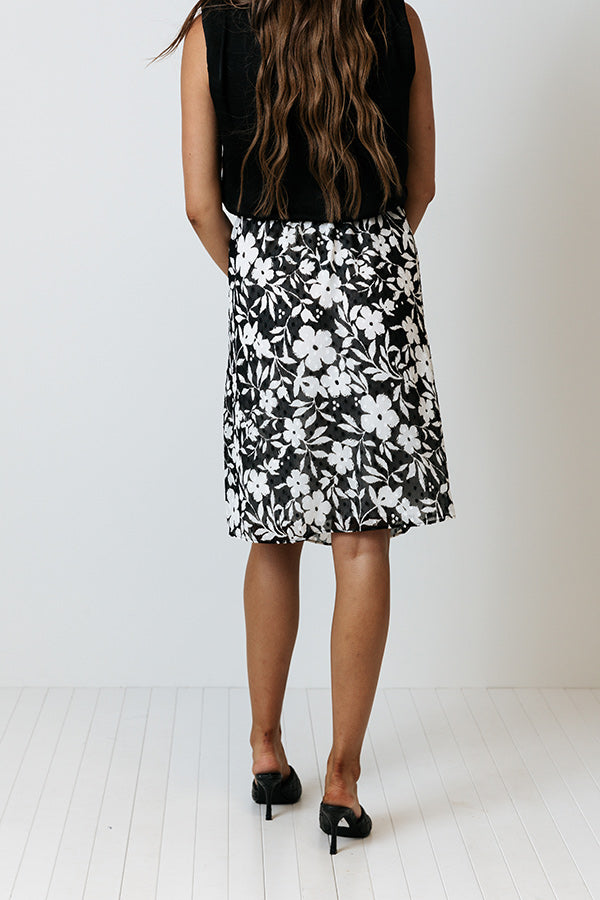 From Malibu Floral Mini Dress in Black