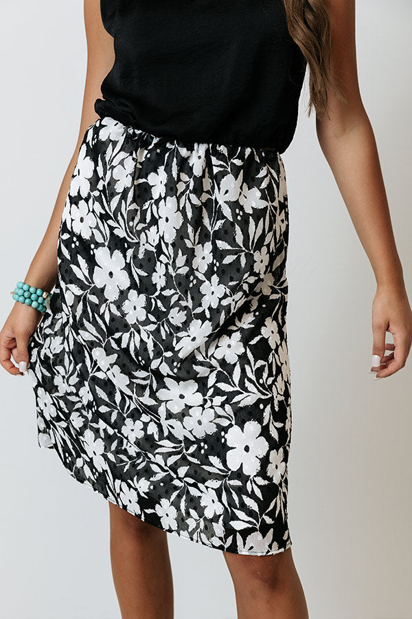 From Malibu Floral Mini Dress in Black