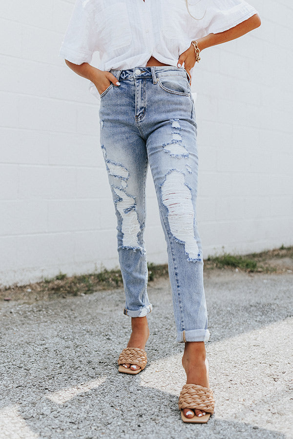 Risen The Penn High Waist Distressed Jean