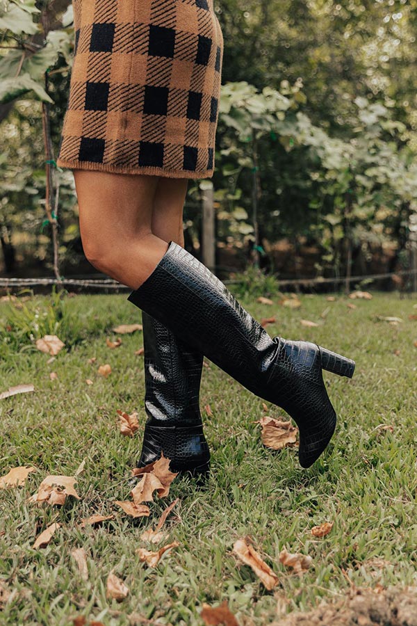 Krafty Faux Leather Boot in Black