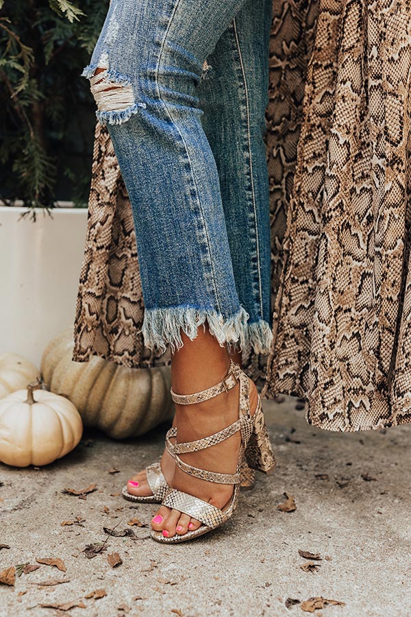 The Lita Snake Print Heel