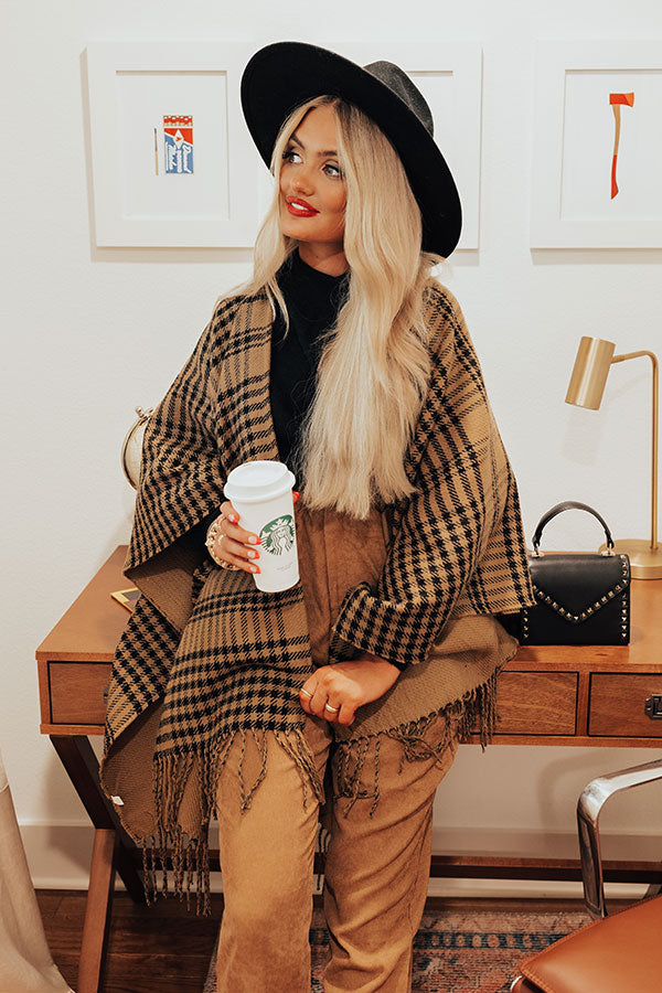 Park City Slopes Poncho In Khaki