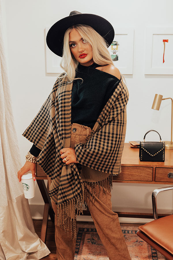 Park City Slopes Poncho In Khaki