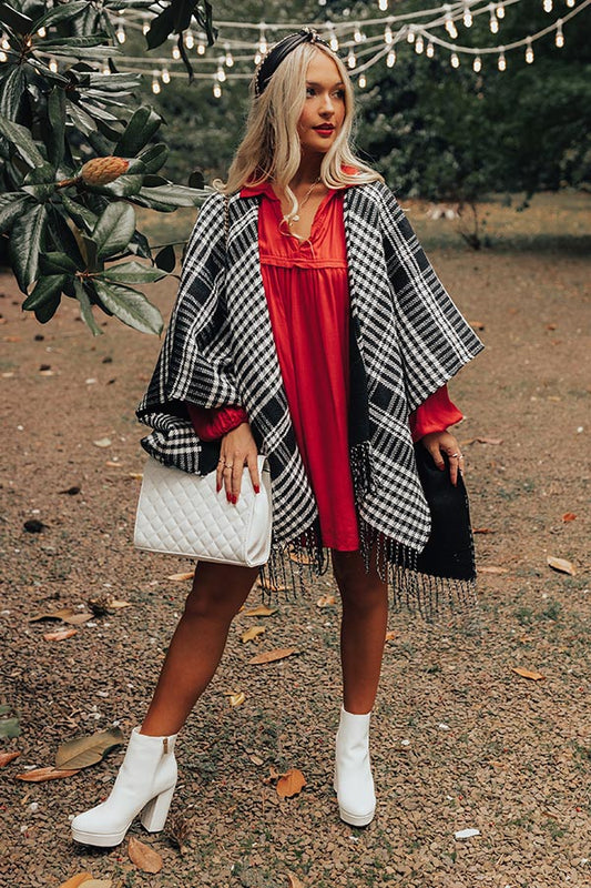 Park City Slopes Poncho In Black