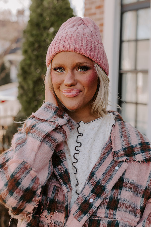 Cozy Debut Beanie In Blush