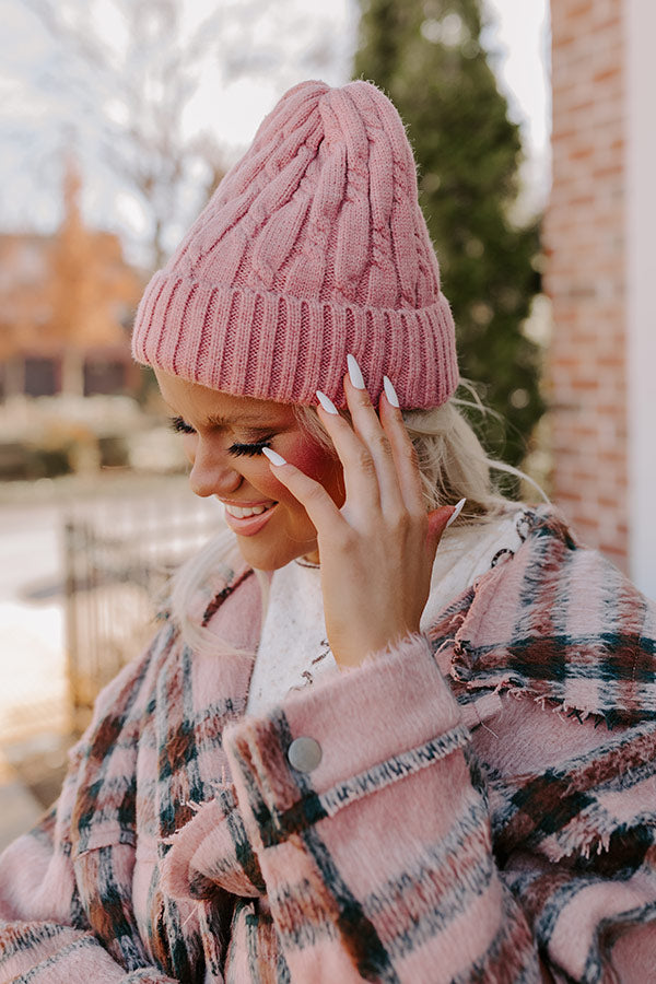 Cozy Debut Beanie In Blush