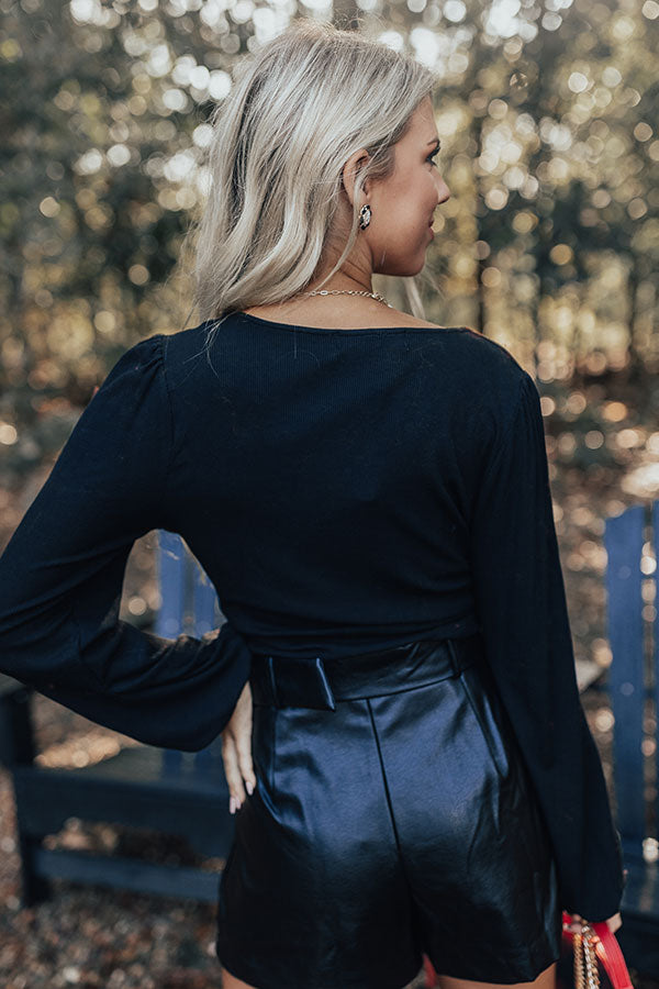 World's Apart Crop Top In Black