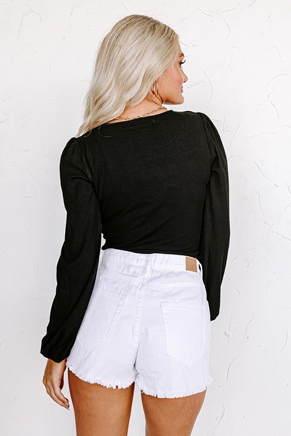 World's Apart Crop Top In Black