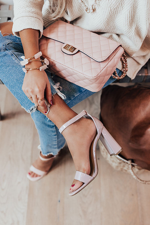 The Vivi Patent Heel In Blush
